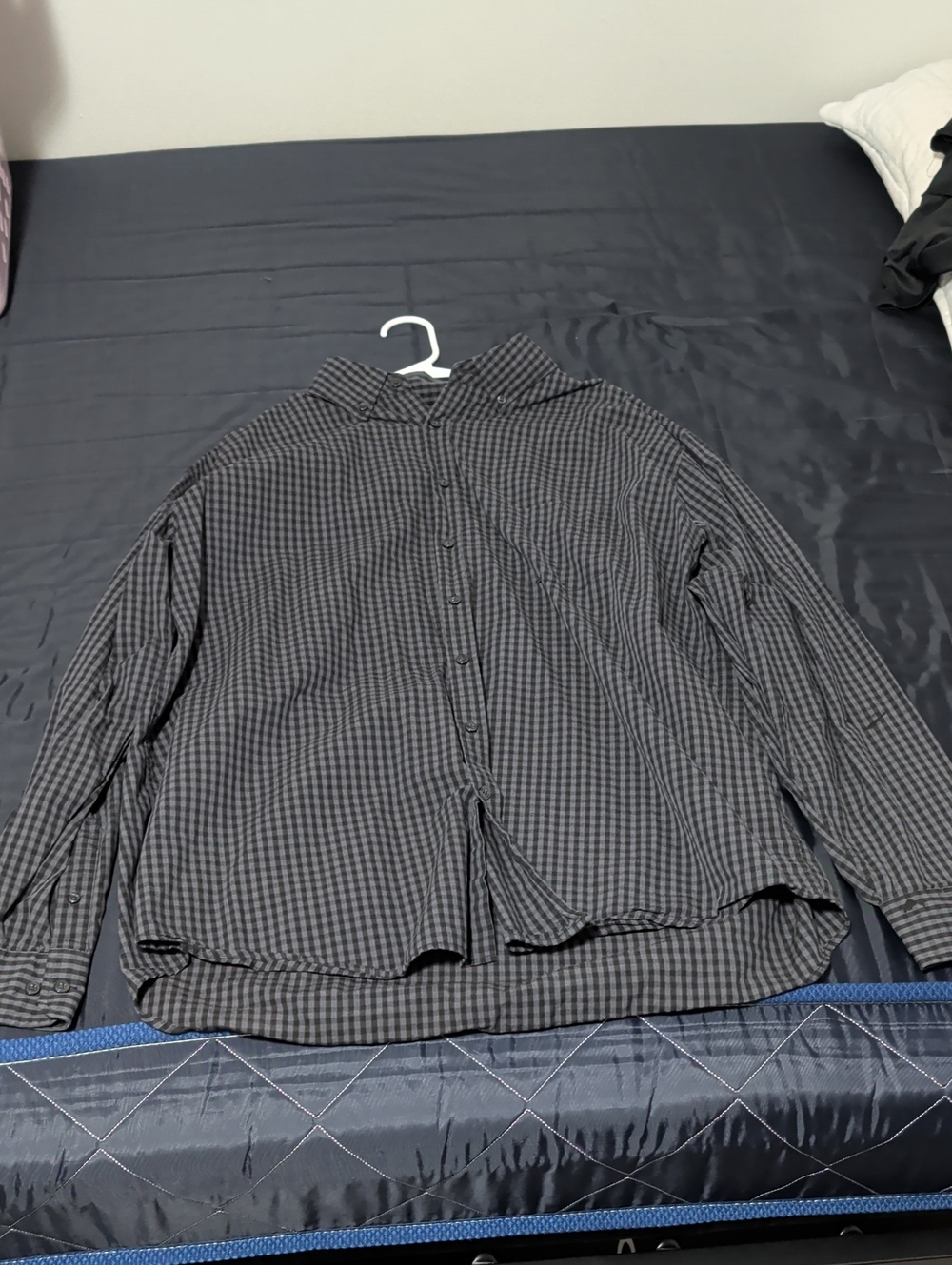 Beverly Hills Polo Club Black and Gray Checked Button-Down Shirt